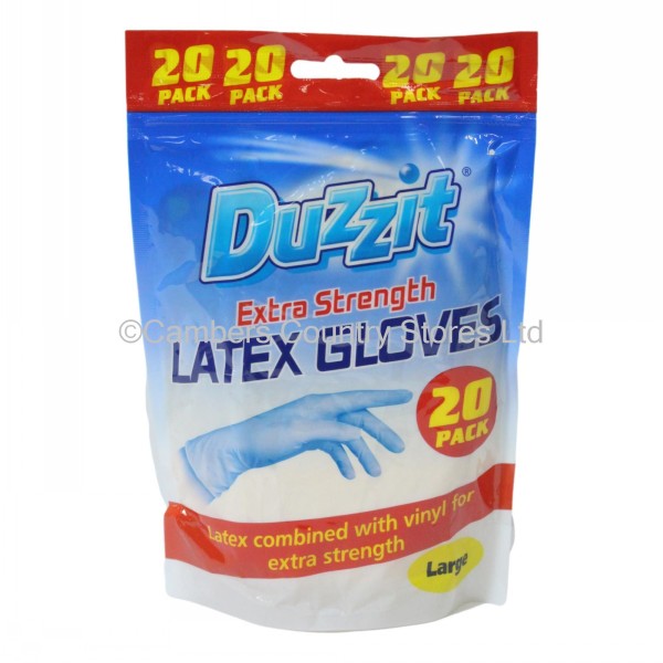 Duzzit Disposable Latex Gloves 20 Pack Cambers Country Store